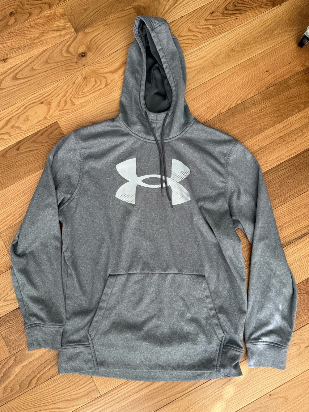 Under Armour ColdGear Men’s Medium Gray Loose Fit Pullover Hoodie Sweatshirt